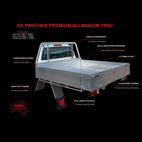 Oz Panther Premium Aluminium Tray Oz Panther Premium Aluminium Tray