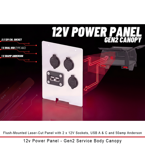 12v Power Panel - Gen2 Service Body Canopy
