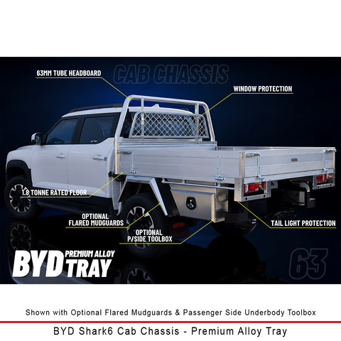 Premium Aluminium Tray - Compatible with BYD Shark6 Cab Chassis