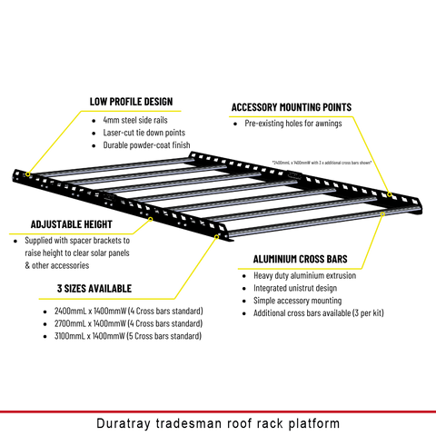 Canopy Tradesman Roof Rack Platform