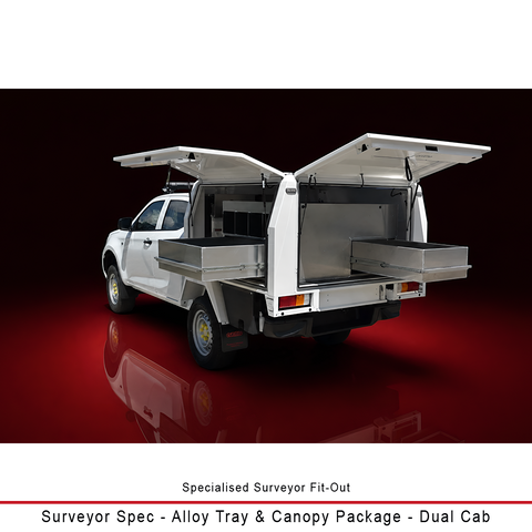 Surveyor Spec – Alloy Tray & Canopy Package - Dual Cab