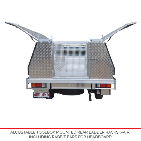 Tool Box Back Racking Adjustable Toolbox Rear Ladder Racks (pair) – Duratray