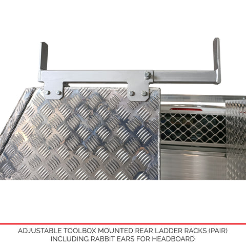 Rear Access Ladder Rack Adjustable Toolbox Rear Ladder Racks (pair) – Duratray