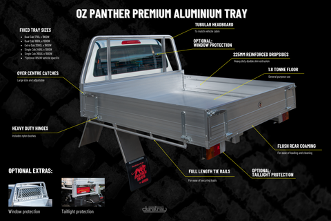 Oz Panther Premium Aluminium Tray - FROM $2,520.00 Plus Fitting