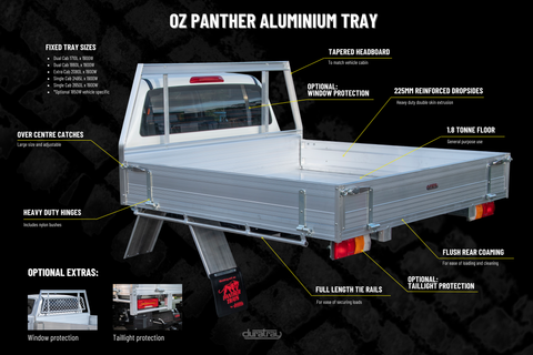 Oz Panther Aluminium Tray - FROM $2,420.00 Plus Fitting
